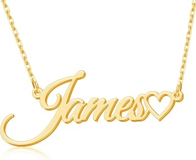 Heart Name Necklace Personalized 
