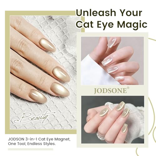 JODSONE 3-in-1 Katzenauge-Magnet für Nägel, zylindrischer & Kugel-Magnet Nagelkunstwerkzeug, Multifunktionsmagnete für Katzenauge Gel-Lack DIY zu Hause im Salon