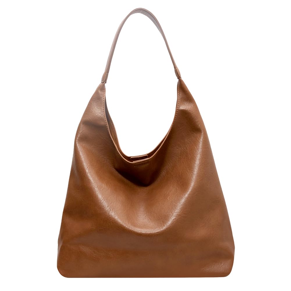 Slouchy torba hobo dla kobiet z magnetycznym zapięciem, skóra PU, duża