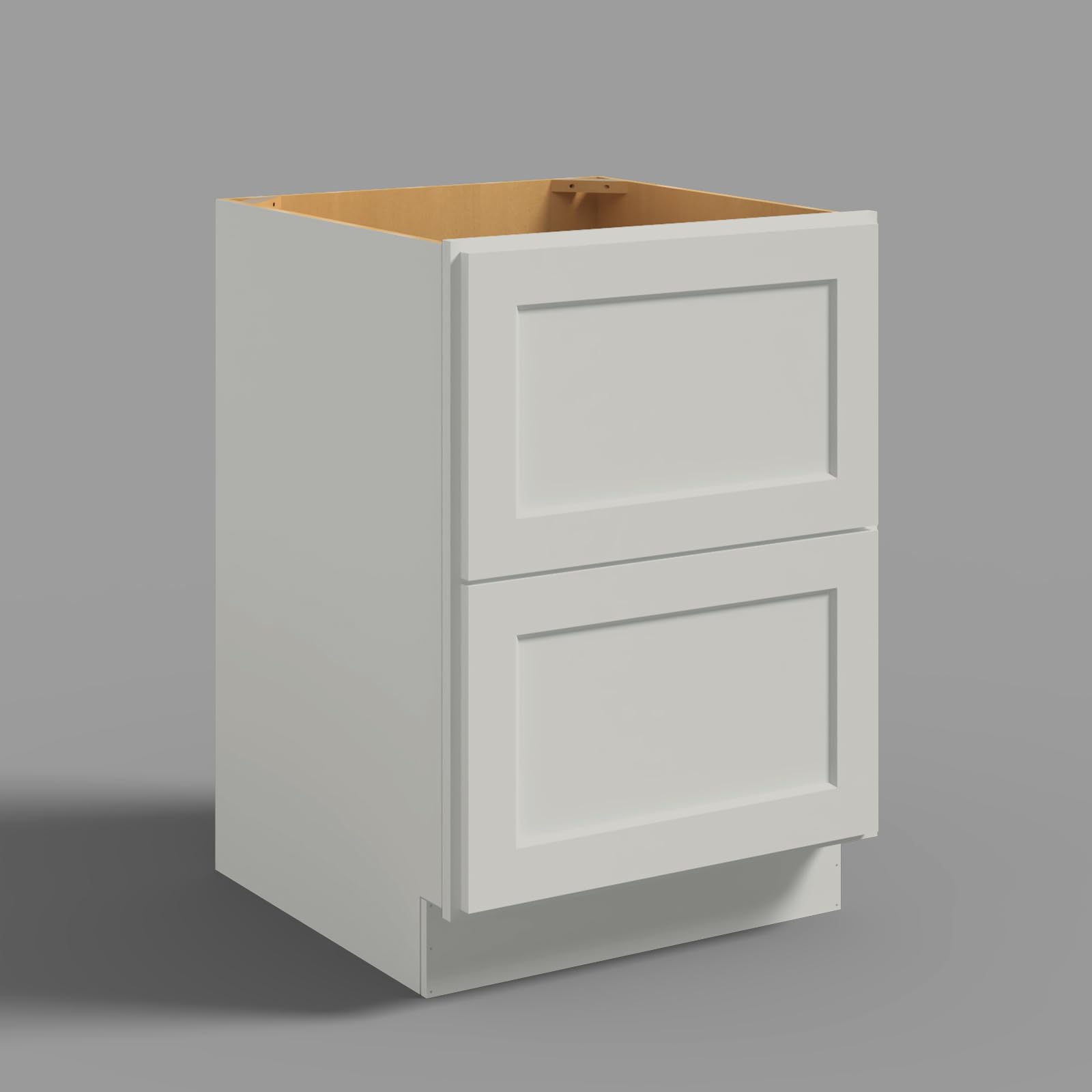 Hausvita 24" 2-Tier Undermount Kitchen Drawer Cabinet, RTA Storage Drawer, Full Extension Soft Close Slides, Ample Storage Organizer, MDF &amp; Plywood with UV Coating
