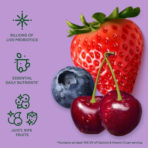 Activia Black Cherry and Mixed Berry Probiotic Yogurt, Delicious Low Fat Yogurt Cups to Help Support Gut Health, Variety Pack, 4 oz, 12 Count - Thumbnail 3