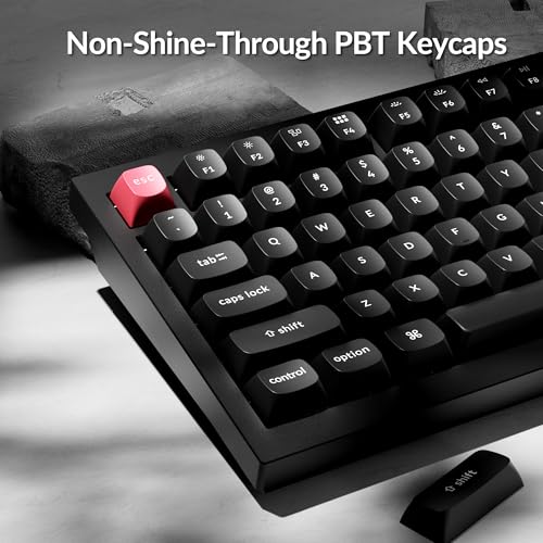 Image of Keychron OSA Profile Double-Shot PBT Keycap Full Keycap Set (141 Keys) - White on Black, Compatible with MX Mechanical Switches, Non-Shine-Through, Fits ANSI Layouts (100%, TKL, 96%, 75%, 65%, 60%)