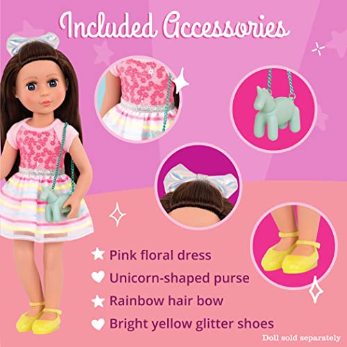 Glitter Girls By Battat - Shiny Flowers In Bloom Outfit -14" Doll Clothes– Toys, Clothes & Accessories For Girls 3-Year-Old & Up , Pink, Includes Dress (1) #TOP2