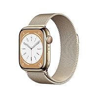 Apple Watch Series 8 (GPS + Cellular, 41mm) Smartwatch con cassa in acciaio inossidabile color oro...
