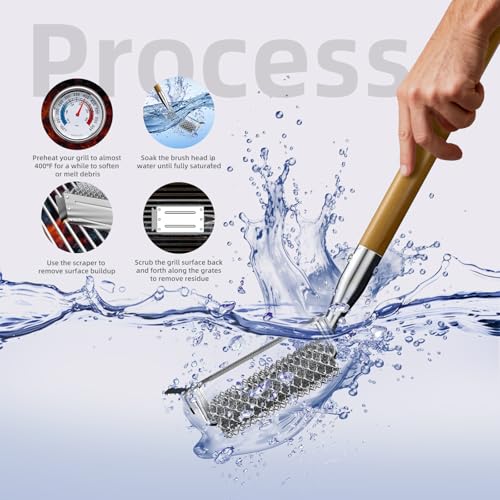 House Again Bristle Free 304 SS Grill Brush and Scraper - image 6
