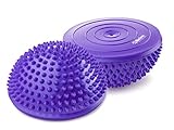 Balance Pods Set - 1 Pair Hedgehog Style Domed Stability Pods for Children and Adults , Purple