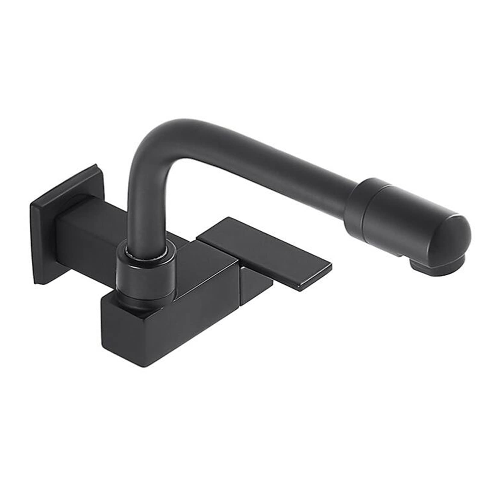 Robinet cuisine mural en laiton noir mat mitigeur eau froide élégant 28 cm