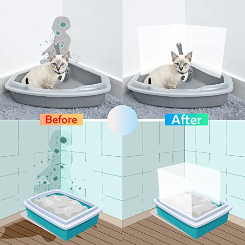 3 Pcs Cat Litter Box Pee Shields, Easy Clean Anti-Splashing Flexible Litter Pan Pee Shields For Open Top Litter Pan - Litter Box Not Included #TOP5