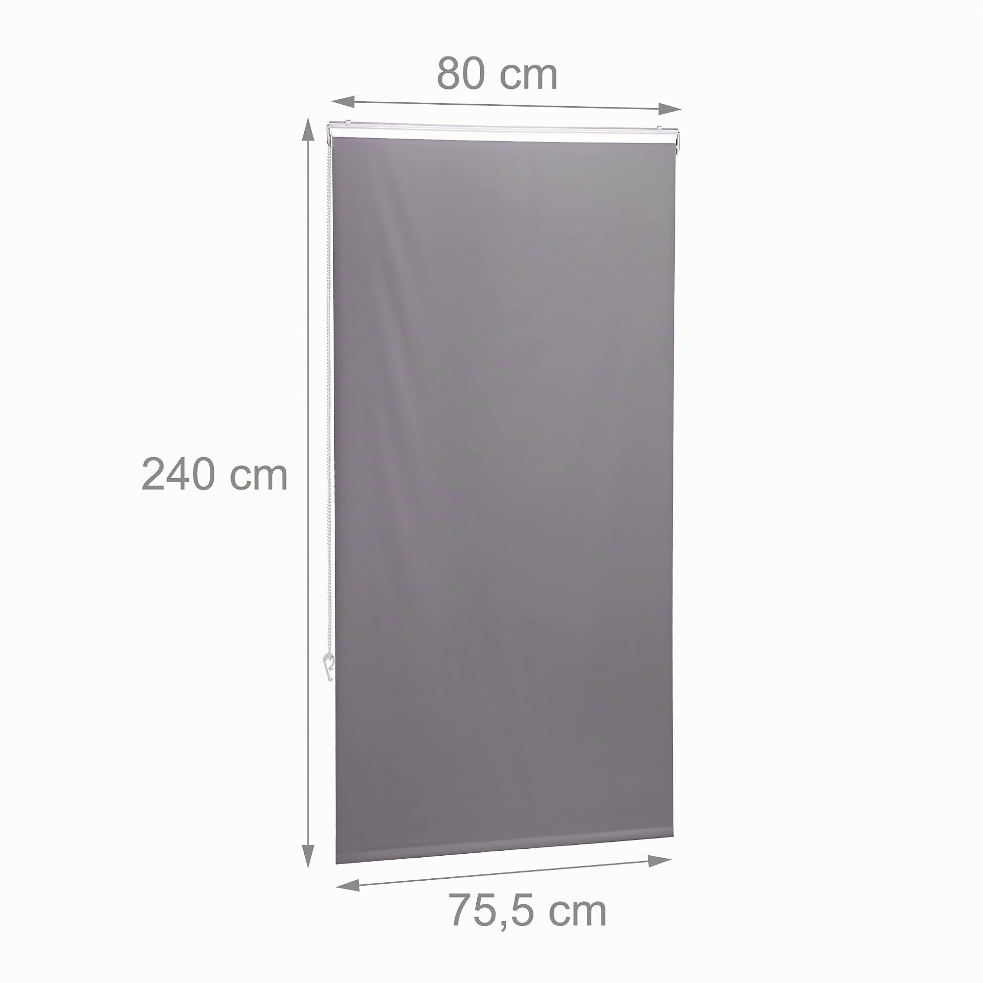 Relaxdays Store de Baignoire, 80x240 cm, Rideau de Douche Hydrofuge, Plafond & fenêtre, Pare-Bain, Salle de Bain, Gris