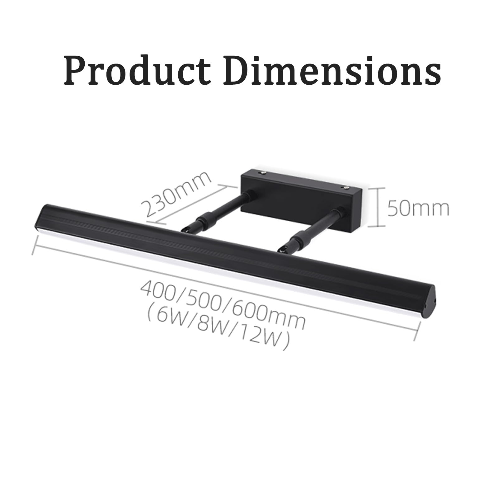 Spiegelleuchte Bad LED Wandleuchten Bildbeleuchtung 270° Drehung Faltbar Wandbeleuchtung Badezimmer Modern Metall Wandleuchte für Make-up Wohnzimmer Schminktisch Flur (Silbernes Weißes Licht,40cm)