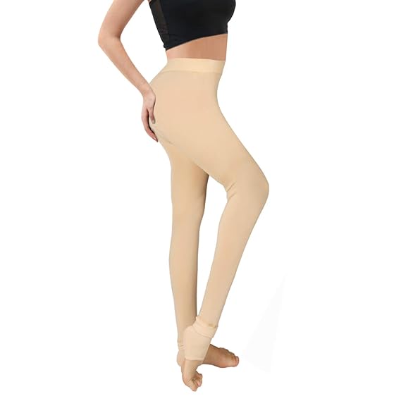 Beige thick leggings Clearance