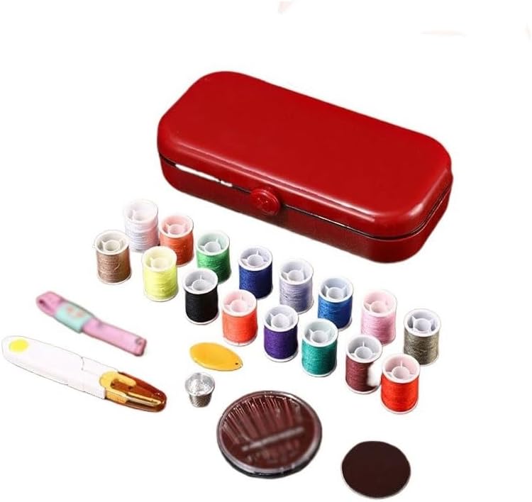 MVNOIRE Plastic Portable Sewing Kit Box Home Tool Storage Tools Needle Thread Bag