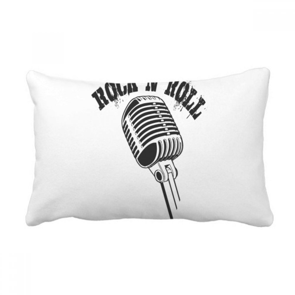 Coussin lombaire microphone motif musique pour décoration canapé maison