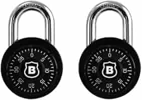 Brinks 48mm Anodized Dial Combination Lock, 2 Pack