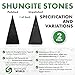 Shungite World 2 pcs Authentic Tall Shungite Pyramids Set 30 mm / 1.18