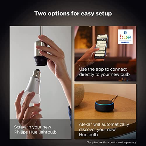 Philips Hue White Smart Light Bulb Twin Pack LED [B22 Bayonet Cap] - 1100 Lumens (75W Equivalent). Works with Alexa, Google Assistant and Apple Homekit. for Home Indoor Lighting, Livingroom, Bedroom. - Image 4