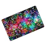 FUNNY KIDS' HOME Bathroom Doormat Colorful Bubbles Beautiful Rainbow Abstract Personalized Durable Machine-Washable Mat 23.6