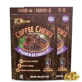 YouChews Coffee Chews - Grab & Go Energy with 100mg per Chew of Clean, Green Caffeine. with Real Organic Ingredients, Low Sugar, Great Bold Taste & Long Lasting Energy Boost (Pack of 2)