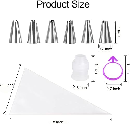 Miniatura 2 de OKOMARSS Bolsas desechables para tuberías, 100 piezas de 18 pulgadas transparentes antiestallido, bolsas de glaseado para decoración de pasteles,