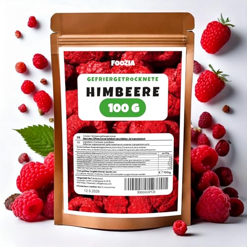 Gefriergetrocknete Himbeeren 100g ganz Gefriergetrocknete Früchte Ohne Zusätze 100% Pur Natürliche Himbeeren Gefriergetrocknet Trockenfrüchte Beeren Getrocknete Himbeeren von Foozia