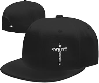 Snapback Hats for Men Women Adjustable Flat Brim Baseball Cap Flat Bill Fashionable Hip Hop Hat Trucker Hat Black