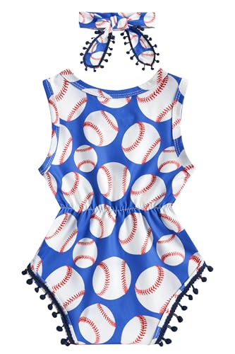 UNICOMIDEA Baby Girls Outfit Newborn Romper Jumpsuits Sleeveless One-Piece Clothes 0-24 Months Bodysuit with Headband2