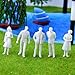 BQLZR 100Pcs White Model Train People Figure Passengers 1:200 Scale