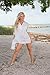 LA LEELA Women's Beachwear Summer Beach Dress Plus Size Casual Bathing Suit Cover-up for Women 2X-3X White, Solid