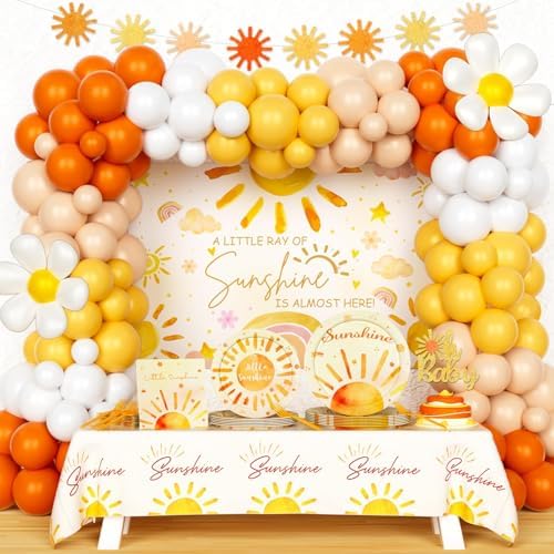 Sunshine Baby Shower Decorations for Girl, A Little Ray of Sunshi...