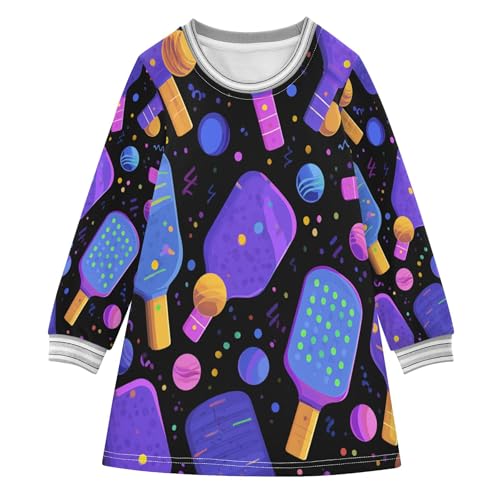 Vozoza Purples Sports Girls Long Sleeve Dress Winter Dresses Toddler Girl Outfits Fashion Clothes Size 2t