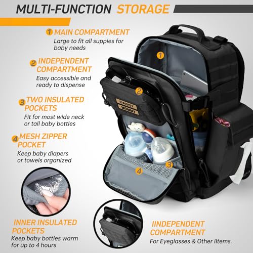 Sharkmouth DIAPER BAG For Men - Military Baby Backpack thumb #2