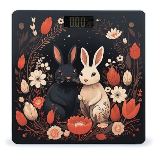 Báscula Digital para Baño con Diseño de Conejo Cartoon