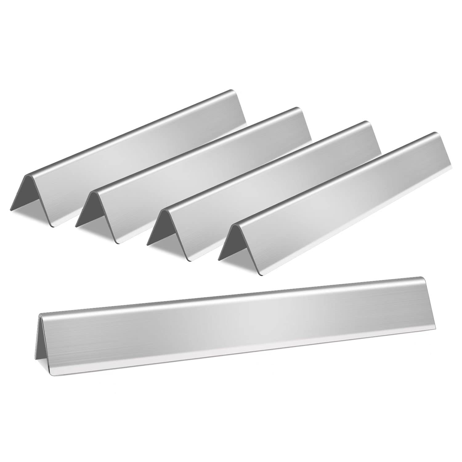 Zemibi 7620 7621 17.5" Flavorizer Bar for Weber Genesis 300 Series Grill Parts, Weber Genesis E/EP-310, 320, 330, Genesis S/E-310, 320, 330 with Front Control Knobs, Stainless Steel, 5-Pack