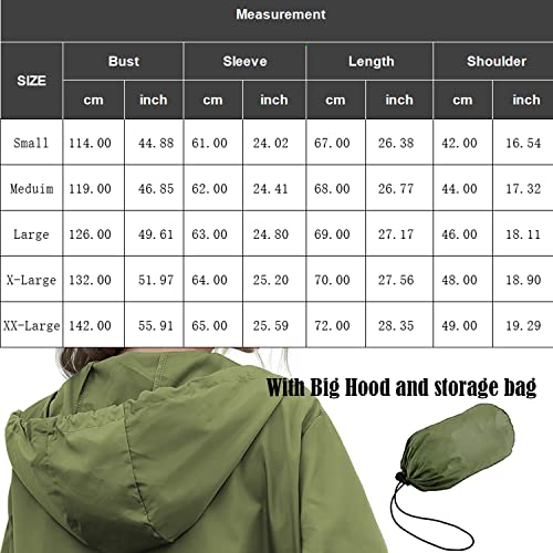 Lightweight Rainwear,Waterproof Active Outdoor Cycling Hiking Rain Jacket Army Green Xl #TOP6