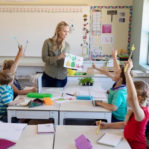 عصا مؤشر اصبع للمعلمين من 5 قطع - مؤشر تلسكوبي للمعلمين للفصول الدراسية، عصا مؤشر يد صغيرة قابلة للتمدد للمدرسة الابتدائية ورياض الاطفال (5 قطع)