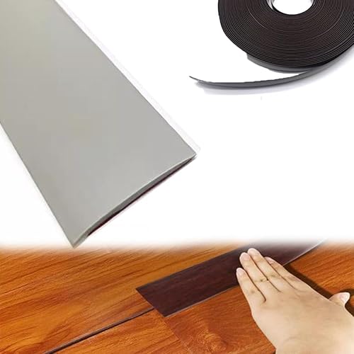 Miniatura 14 de Tira de transición de piso de 3.28 pies, tira de transición de umbral de PVC, tira de transición de alfombra a azulejos, tira divisora plana, tira