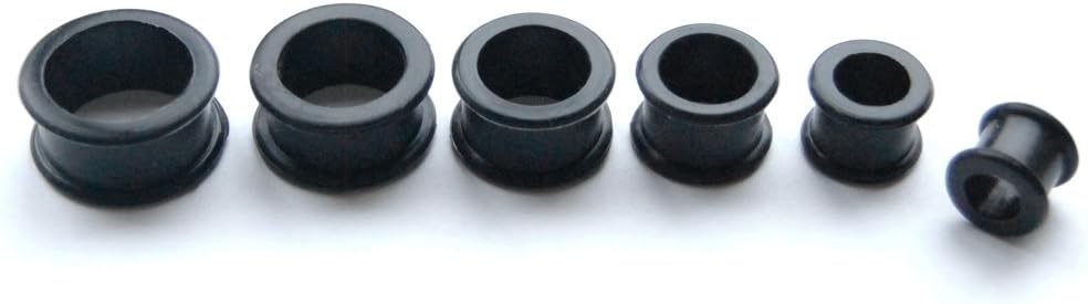 Ear Stretcher ShopFlexi Silicone Black Flesh Tunnel Choose Your Size! Soft Flexible Ear Stretching 10MM
