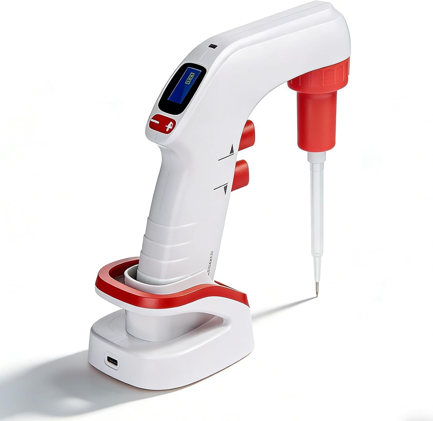 Regolatore elettrico per pipette, controllo della velocità regolabile, base di ricarica, display LCD per uso in laboratorio