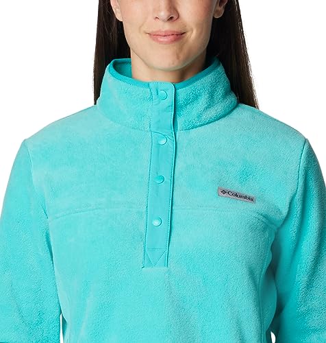Image of Columbia Womens Benton Springs Half Snap II Pull Over Fleece Jacket, Dark Stone /Canoe /Vintage Blue, 3X