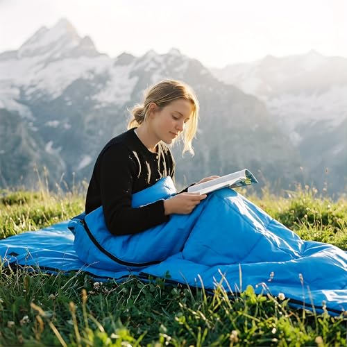 Double Ultralight Sleeping Bag, Compact Waterproof Warm Weather Lightweight Sleeping Bag with Compression Sack for Camping Backpacking Hiking Travel miniatura 6
