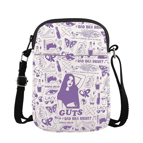 Singer Crossbody Bag Singer Album Inspired Gift Singer Merch Singer Fans Gift Sour Gift Sour Album Shoulder Bag Singer Song Lyrics Gift (CB Guts Mini-PY2)