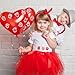 JarThenaAMCS 1200Pcs Valentine's Day Cute Monster Stickers Roll Red Pink Self-Adhesive Sticker Decals Arts and Crafts Decorative Envelope Seals for Holiday Envelopes Scrapbook Gifts DIY