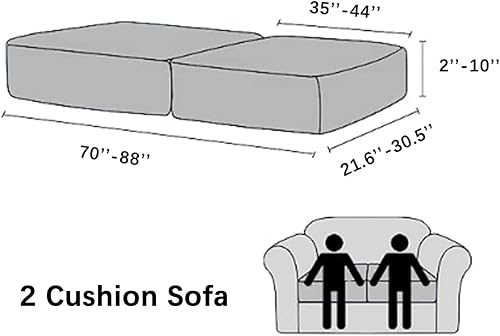 Miniatura 2 de lygooh Fundas de cojín de cuero impermeables para sofá de perro, protector de muebles para sofá grande de 1 plaza, funda elástica de repuesto para