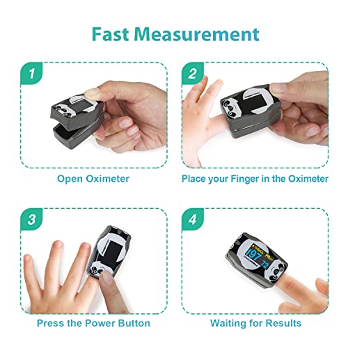 Choicemmed Oled Panda Pediatric Pulse Oximeter Fingertip – Sp02 Pulse Oximeter For Kids – Children Pulse Oximeter With Color Oled Screen thumb #6