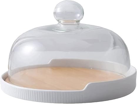 Amazon セラミックベースハンドル付き透明ガラスドームクローシュクローシュベルジャーケーキディスプレイケース デザートチーズペストリー用卓上センターピース ケーキスタンド オンライン通販