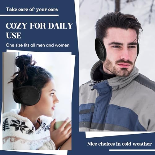 SATINIOR Fleece-Ohrenschützer, Winter-Accessoire für Männer, Frauen & Kinder, 2 Packungen