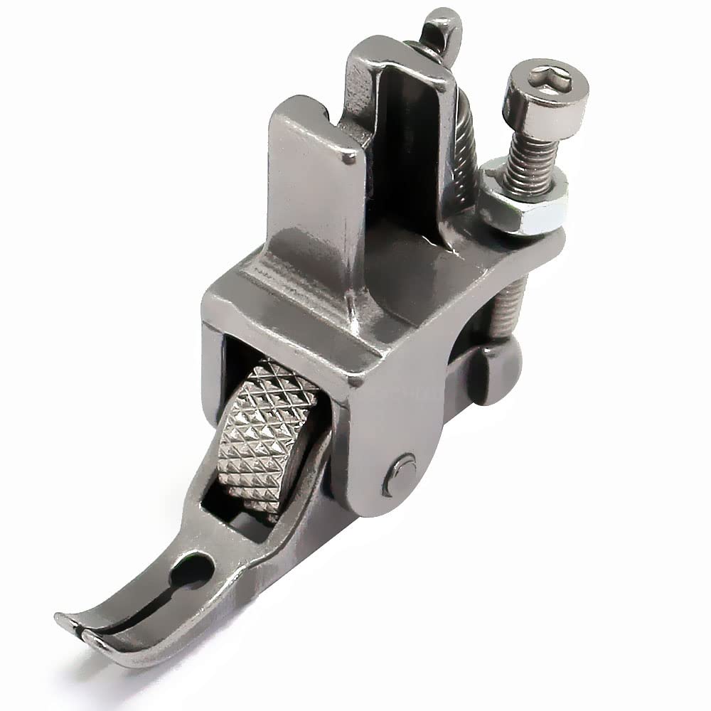 Fbshicung Adjustable Iron Gear Presser Foot P363 Roller Zipper Presser Foot for Sewing Machine Juki Brother Single Needle Lockstitch Machine Foot