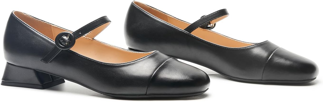 C.Paravano Mary Janes | Block Heels Pumps | Pumps Shoes Women | Low Heels | Chunky Low Heel - Image 4