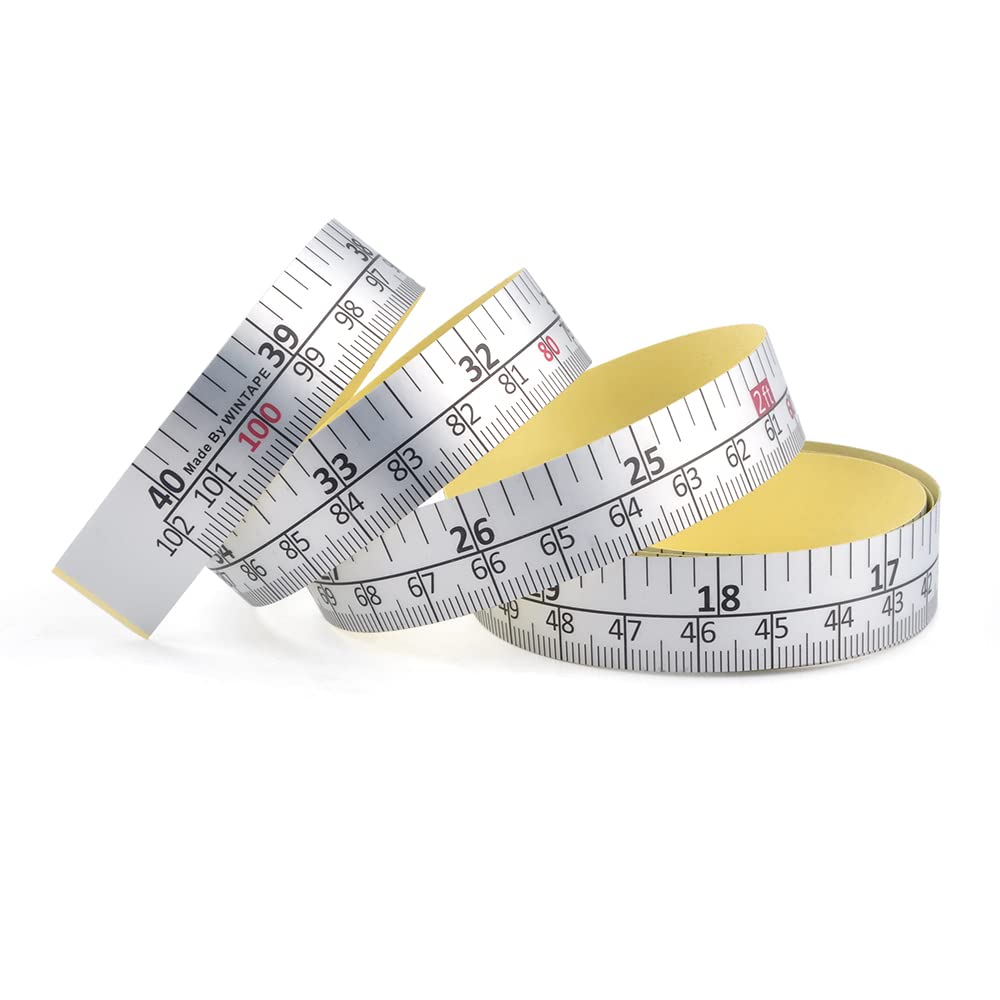 WIN TAPE Workbench Ruler Adhesive Backed Tape Measure - 40 Inches 101 Centimeters