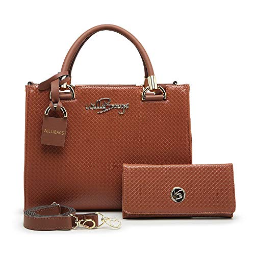 Kit De Bolsa Castelo Com Carteira WILLIBAGS (Caramelo)